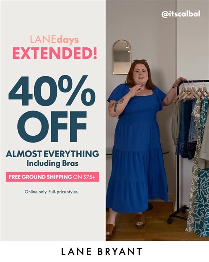 Your spring refresh won’t wait! 40% OFF almost everything bras ends today 🛍️ | Lane Bryant