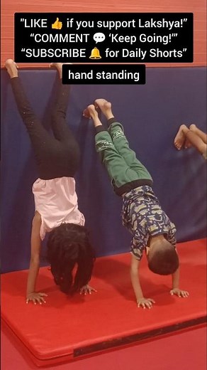 Handstand Challenge for Kids 🤸 | Lakshya Training 💪 #Shorts #LakshyaGymnastics #KidsHandstand