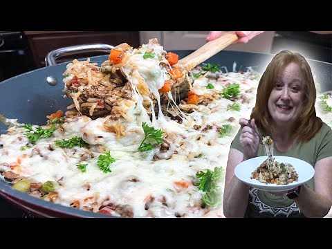 ITALIAN GROUND BEEF & RICE RECIPE | One Skillet - 30 Minute Meal