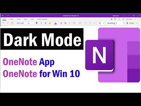 How to Turn Dark Mode On or Off in OneNote | Enable Dark Mode in OneNote App and OneNote for wind 10