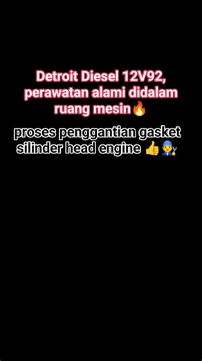 Jhon Cena | Proses penggantian gasket silinder head, engine Detroit 12V92 Diesel 👍🧑‍🔧🔥 #reels #enginediesel #detroit12V92 #videofyp #jhoncena... | Instagram