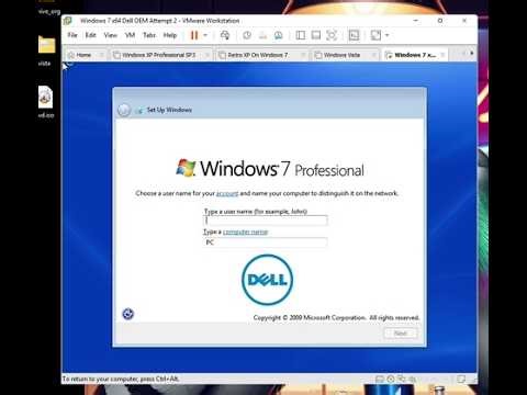 Installing Dell Windows 7 on VirtualBox