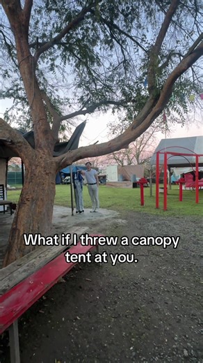 I wouldn’t want you to melt from the sun… ⛺️💥 #MeAndYou #fyp #canopy #funny #trending