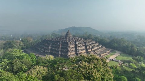 Soar Above Borobudur: Witness World's Largest Buddhist Temple