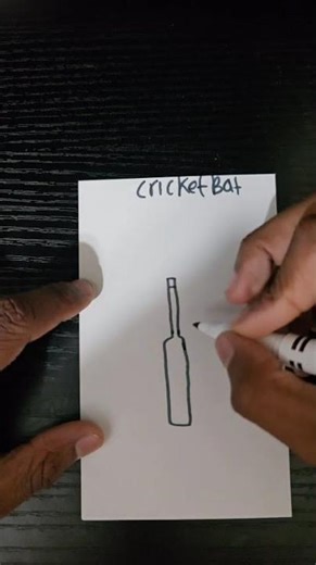 how to draw a cricket bat