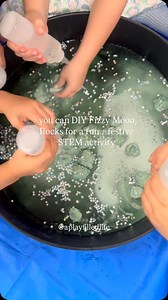 These were a hit in sensory class and a HUGE bonus was all the fine motor work happening! Follow @aplayfilledlife for ways to learn and play! Moon Rocks🌖 (save this post!) Materials: -Sensory tray or bowl -Baking soda -Water -White vinegar -Pipette, squirt bottle or medicine dropper -Black Food coloring (optional) -Glitter (optional) -parchment lined baking sheet or plate Step 1: Grab your materials. Step 2: In a bowl, add 2 cups baking soda and 1/2 cup of water. Mix. If you are using food colo
