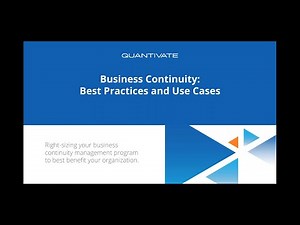 Business Continuity: Best Practices & Use Cases