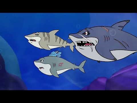 A Gangue de Tubarões e os Peixes Vermelhos | Desenho animado | Conto Popular com‪@OsAmiguinhosTV‬