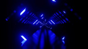 Download Blue neon square rhombus blinking VJ loop background for free