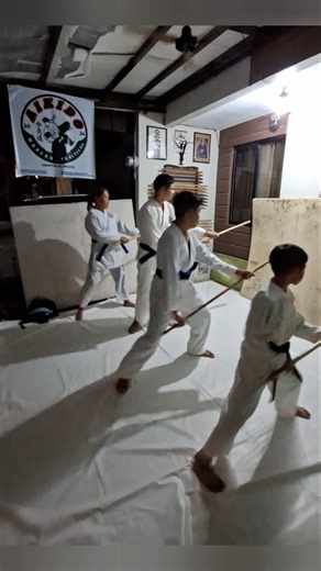 "Jo" an Aikido long stick training or common strikes #aikidotraining #aikidotechniques #martialarts