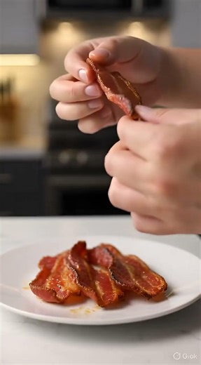 ASMR Crispy Bacon Strips | Sizzling & Crunchy Breakfast Sounds