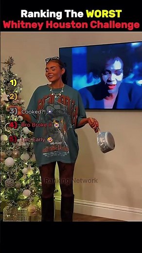Ranking The Worst Whitney Houston Challenges! 🪘 #shorts