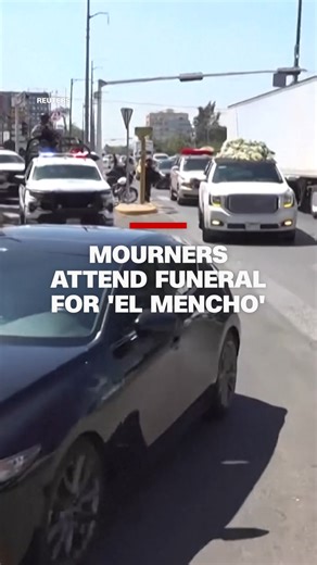 Mexico's security forces stood guard as mourners gathered for Nemesio Oseguera Cervantes, known as "El Mencho," who was killed in a military operation in February. https://cnn.it/40H3DzA | CNN