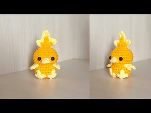 Crochet Torchic Tutorial | Amigurumi | Pokemon | Knitted Doll