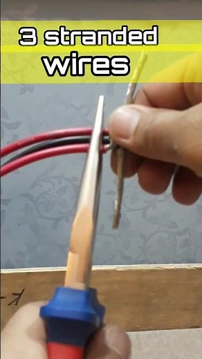 How to splice 3 stranded wires joints together|| electrical wiring tips and ideas #shorts #tutorial
