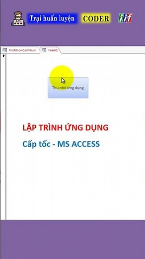 Lập trình VBA Access, ứng dụng thu nhỏ