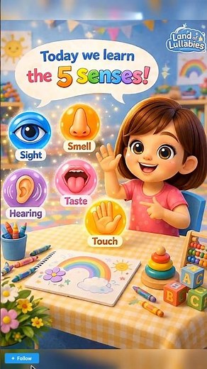 Learning 5 Senses for Baby and Toddler | Preschool Education | Low Stimulation Video for Baby