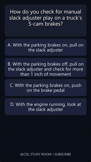 CDL GENERAL KNOWLADGE - #13 QUIZ QUESTION