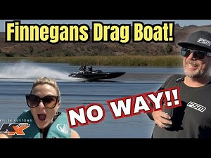 NO Way ! insane Drag Boat Shenanigans with Mike Finnegan in Parker,AZ - SEMA Beast hits the Water!