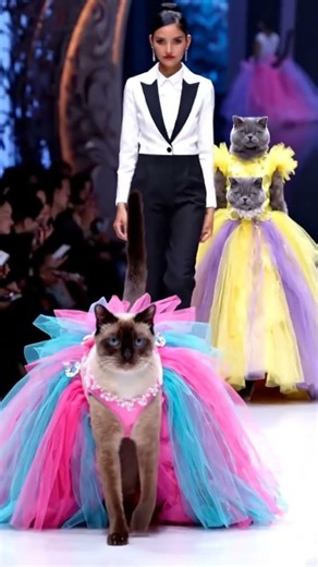 Cute cat fashion show 🐈❤️😹😝 #shortsfeed #cat #shortsvideos #kitten #lifeisbutadream #catlike