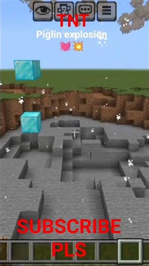 MINECRAFT TNT PIGLIN EXPLOSION 💓💥 #minecraft #minecraftshorts #explosion #piglins #trendingshorts