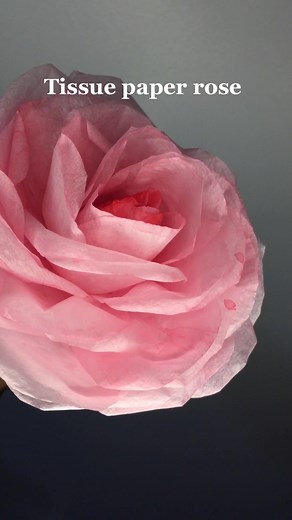DIY Tissue Paper Rose Flower Tutorial