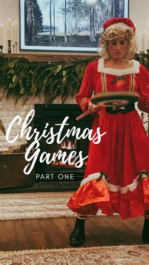 Christmas Games Part 1 🎄 Follow for part 2! 👆 Lollipop Tennis: I bought a giant lollipop at Hobby Lobby and used an ornament as the ball. Players need to bounce the ornament on the lollipop as many times as they can, if it hits the floors they are done. Person with the most wins! Wreath Toss: Hang a wreath between your hallway, give each contestant a bucket of shatterproof ornaments. You can do different sizes or colors and even score them differently, depending on if they get them through the