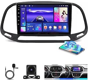 PHEZEN Car Radio for Dodge RAM ProMaster City 2015-2021, 9" Touchscreen Car Radio with Carplay Android Auto in-Dash Head Unit WiFi GPS Mirror Link Backup Camera Mic 2+32G