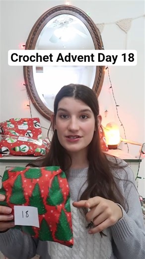 Crochet Advent Day 18 #crochettutorial #crochetdecor #scrapyarn