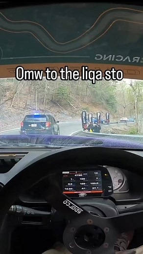 The car with the red and blue lights isn’t very good at drifting 😂👀 credit:- @itsjustkyle.jp | JDM I