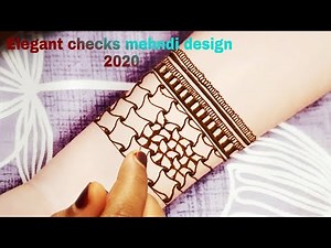 Easy and Elegant Mehndi Checks Design 2020 | For beginners practice | Sadiya's henna design |