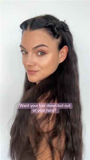 The easiest way to keep your hair out of your face ✨#hairtutorial #hairhacks #longhair #hairstyles