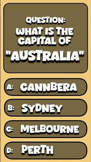 Capital of Australia 🦘