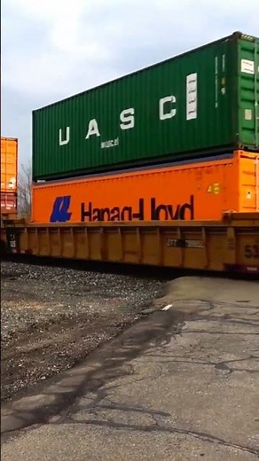 Powerful Canadian Pacific train hits the horn.