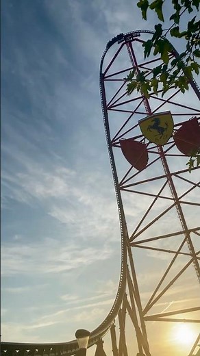 Europe's Fastest Coaster Goes INSANE at Sunset 🌅 #ferrariland #extreme #coaster