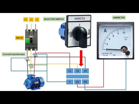 3 phase ammeter selector switch wiring diagram | current transformer connection with selector switch