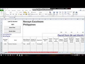 Philippines simple payroll system using excel part1