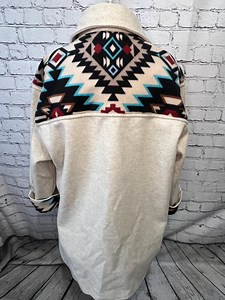 Cream Colored Cowgirl Flanel Shirt Navajo Print OVERSIZED Medium - Etsy Canada