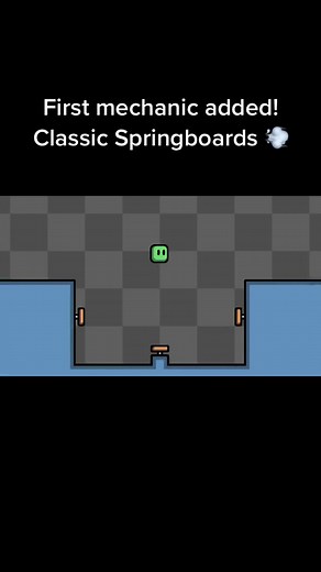 First mechanic added! Classic Springboards! #madewithunity #unity2d #indiegame #gamedev #platformer #gamedeveloper #unity #indiegamedev