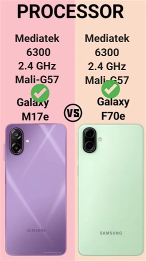 Samsung Galaxy M17e 5G vs Samsung Galaxy F70e 5G || Comparison #shortsfeed #tech