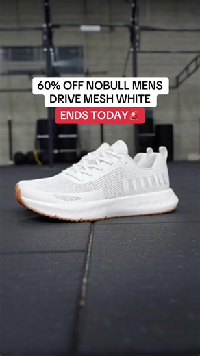 Last Day for 60% Off NOBULL Men's Drive Mesh White