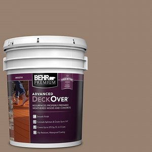 Reviews for BEHR Premium Advanced DeckOver 5 gal. #SC-153 Taupe Smooth Solid Color Exterior Wood and Concrete Coating | Pg 1 - The Home Depot