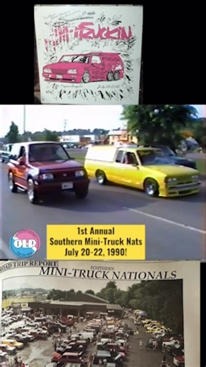 Mini Truckin HQ | Pop Culture Podcast on Instagram: "Inaugural Southern Mini-Truck Nationals 1990 👇🏽 🗒️: sights & sounds … 📍: Pigeon Forge, TN 🗓: July 20-22.1990 🏁: 1st #MiniNats #MiniNats1990 🎥: David Hardin / Tod Sutherland🫡 … EXCLUSIVELY w/ OLP 🚀: #MiniTruckin #MinisOnDaRise #MiniTruckinNats #MiniTruckinNationals #1990 #1990s #1980s #GoodOleDays #Nostalgia #Graphics #CustomPaint #MiniTruckinSyndicate #TiltBed #TiltBedEvolution #ShowTruck #MiniTruckHallofFame #OOOG #SaluteTheOGz"