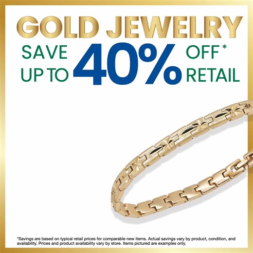 At Easy $ Cash Pawn & Jewelry, you’ll find beautiful 10K and 14K gold chains, bracelets, rings, and earrings — all priced up to 40%* less than retail stores. Shop smart, shine bright, and enjoy genuine gold for less. Visit us today to see how much you can save! Find our location: http://www.ezpawn.com/ *All items are pre-owned. Savings are based on typical retail prices for comparable new items. Actual savings vary by product, condition, and availability. Prices and product availability vary by 