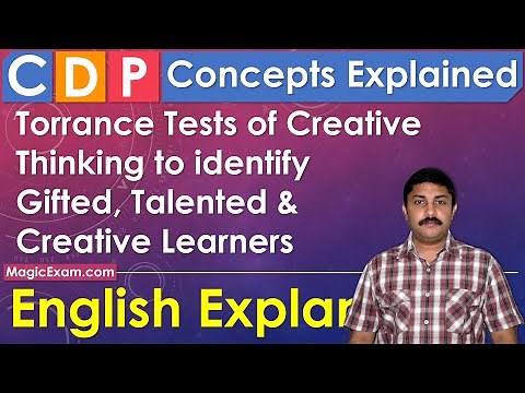 Torrance Tests of Creative Thinking - CDP Concepts English Explanation