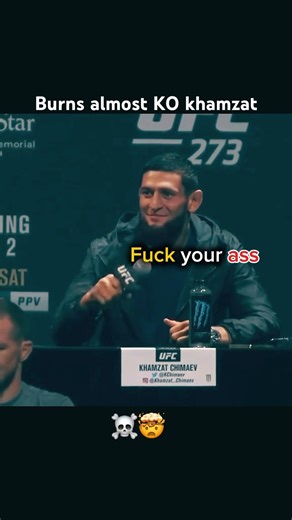 burns almost KO khamzet 😬☠️ #ufc#mixedmartialartist#mma#mmafighter#mmanews#mmaedits #khamzatchimaev