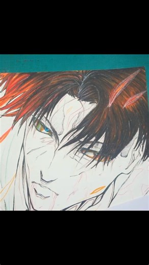 Levi Ackerman Hair coloring process 😌 #animedrawing #animeart #illustration #leviackerman #fanart