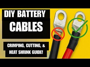 RV Battery Cable Upgrade: Proper Crimping, Cutting & Heat Shrink Guide!