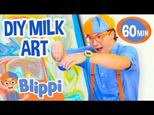 WOW! Blippi's Color Mixing Fun with MILK?! | DIY Science | Learning Videos For Kids | After School