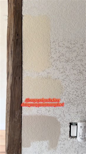 Applying a paint sample directly onto raw, unprimed drywall and then covering it with primer often creates a visible, shiny, or textured spot known as